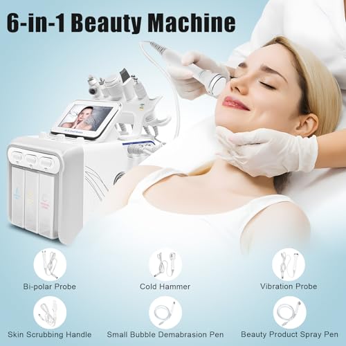 6-in-1 Hydrogen Oxygen Facial Machine - Professional Skin Care Device