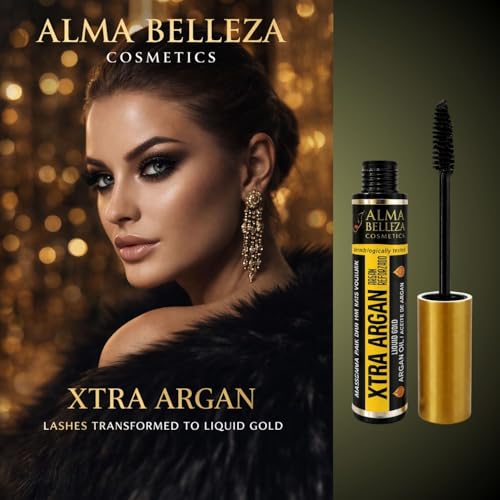 Alma Belleza XTRA Argan Oil Black Mascara – Waterproof Volume (2-Pack)