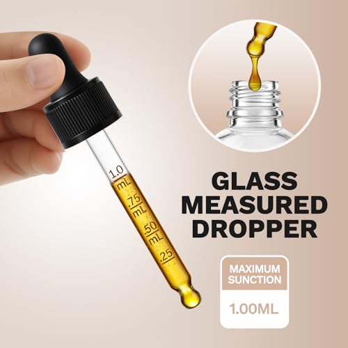12-Pack 1oz Clear Glass Dropper Bottles 30ml Tincture Set
