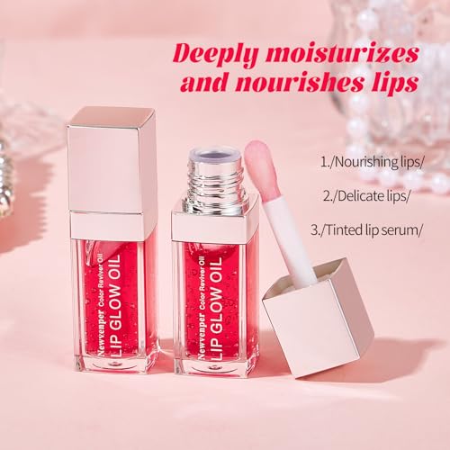 Newvenper Hydrating Lip Glow Oil – 3PC Plumping Lip Gloss Set