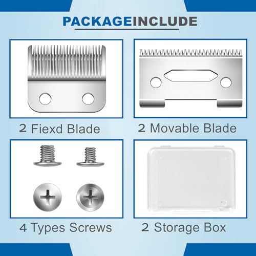 Blade for Wahl Clipper Blades,Compatible with Wahl Precision Replacement Blades,2 Hole Clipper Blade Replacement for Wahl MC3 Replacement Blades,2 Packs.