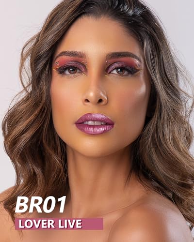 Metallic Pink Lipstick - Long Lasting Waterproof Liquid Lip Gloss