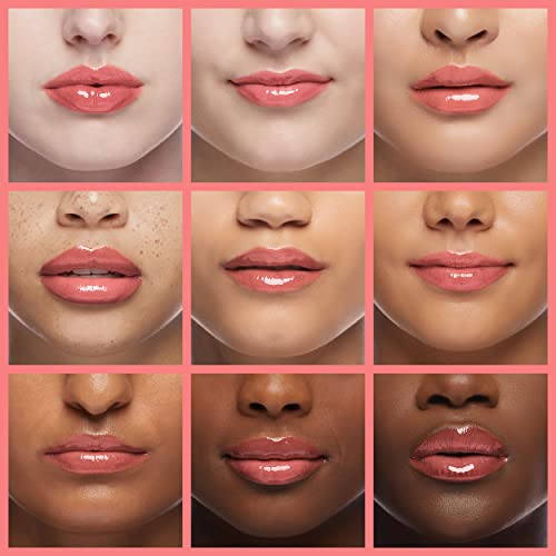 wet n wild MegaSlicks Lip Gloss, Ultra-Glossy, Vitamin-E Enriched, Ultra-Gloss High Shine Moisturizing, Cruelty-Free & Vegan - Strawberry Ice