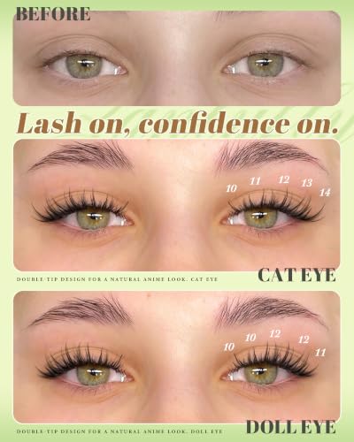 Manga Lash Clusters 10-14mm Wispy Eyelash Extensions