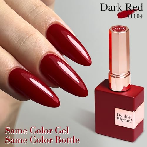 Double Rhythm Dark Red A1104 Gel Nail Polish 15ml Soak-Off Pure Color