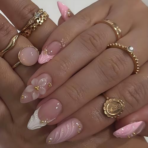 Press On Nails Kit - 24pc Salon Almond Nails