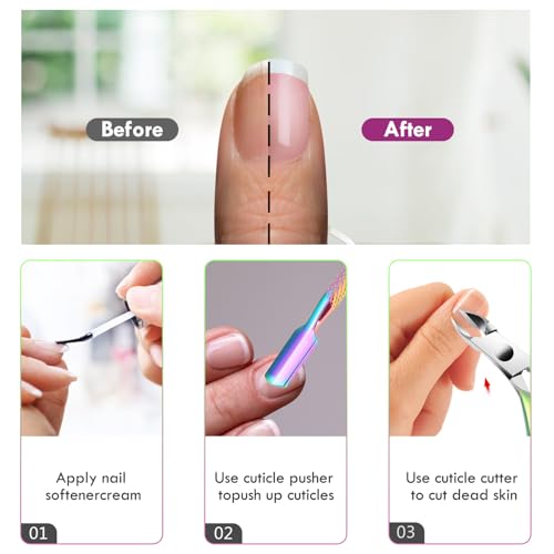 5-in-1 Cuticle Trimmer Set - Professional Stainless Steel Manicure Pedicure Tools