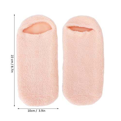 2pcs Moisturizing Socks, Foot Spa Gel Silicone Socks for Women, Extra Soft Gel Socks Gel Spa Socks for Dry Cracked Feet for Home, Repairing Rough Skin Essential Oil Gel Layer