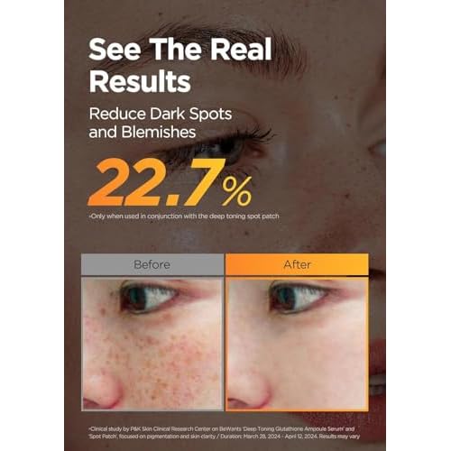 bewants Deep Toning Glutathione Ampoule Serum | Korean Skincare with Vitamin C & Calendula Extract Oil, 1.01 fl.oz + 0.33 fl.oz (2 Pack)