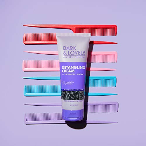 SoftSheen-Carson Dark&Lovely Detangling Cream, 6.8 Fl Oz - For Protective Styles, With Peppermint&Avocado Oil for Braids, Weaves, Wigs&Locs No Dyes, No Mineral Oil, No Petrolatum