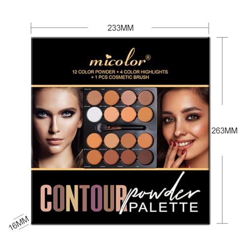 16-Shade Contour Palette - Matte & Shimmer Makeup Kit