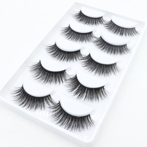 AFBeauty Wispy Fluffy False Eyelashes 5D Volume 16mm (5 Pairs)