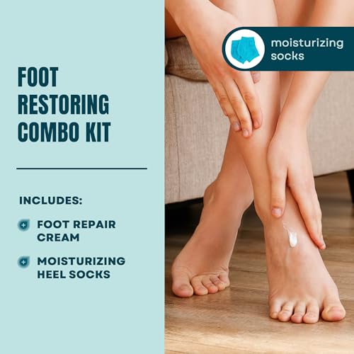 AmLactin Foot Repair Cream & Moisturizing Socks Set - 15% Lactic Acid (3 oz)