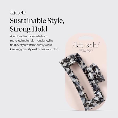 Kitsch Jumbo Open Hair Claw Clip for Women - Non-Slip Strong Hold