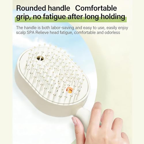 Rechargeable Steam Detangling Brush for Curly & Thick Hair