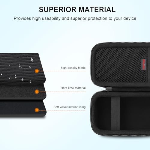 Elonbo Carrying Case for Spot X with Bluetooth 2-Way Satellite Messenger, Handheld Portable 2-Way GPS Messenger Travel Storage Bag, Handheld Satellite Communicator Protective Holder, Black+Black