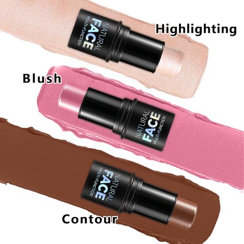 3-Piece Cream Contour Stick Kit - Blush, Bronzer & Highlighter