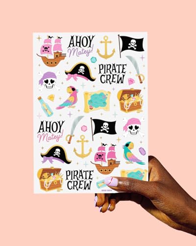 xo, Fetti Pirate Crew Temporary Tattoos - 48 Gold Foil