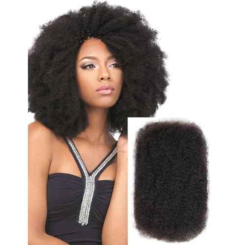 Style Icon 1 Bundle Afro Kinkys Bulk Human Hair (16", Natural Black) - Twist Braids - Kinky Curly Extensions - Dreadlocks - Loc Braiding Hair