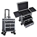 Professional Rolling Makeup Case with Drawers & 360° Wheels