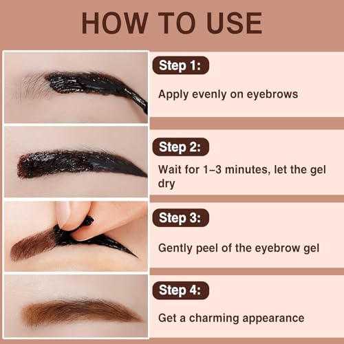 Peel-Off Eyebrow Gel - Waterproof Tint for All Skin Types