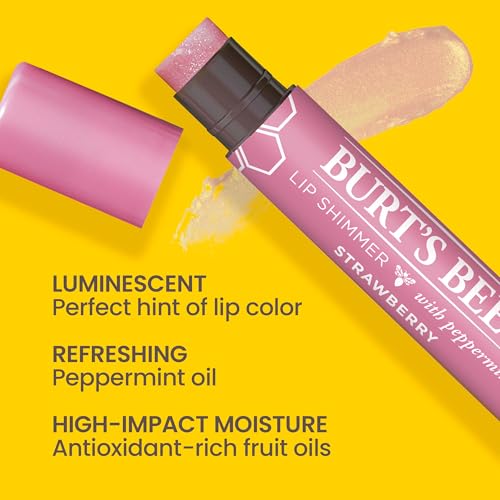 Burt's Bees Strawberry Lip Shimmer - 100% Natural Moisturizing