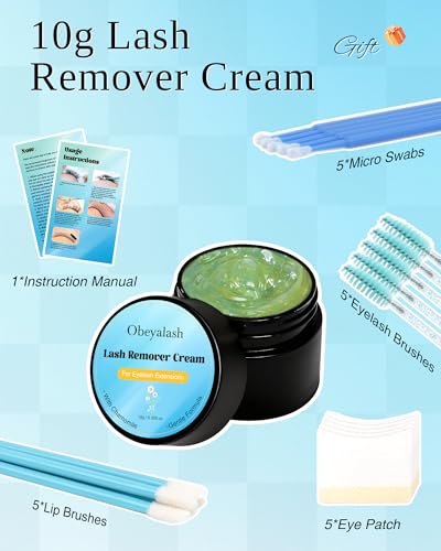 Gentle Cream Eyelash Extension Remover with Tools - Obeyalash
