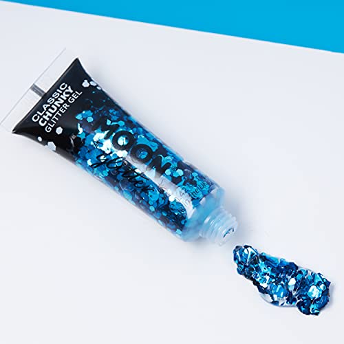 Classic Chunky Glitter Gel by Moon Glitter - 0.40fl oz - Glitter Face Paint - Set of 5