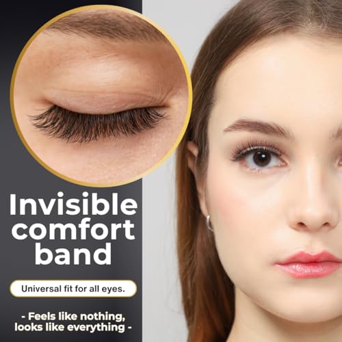 False Eyelashes 3D08 - Lightweight Reusable Lashes, 15+ Wears