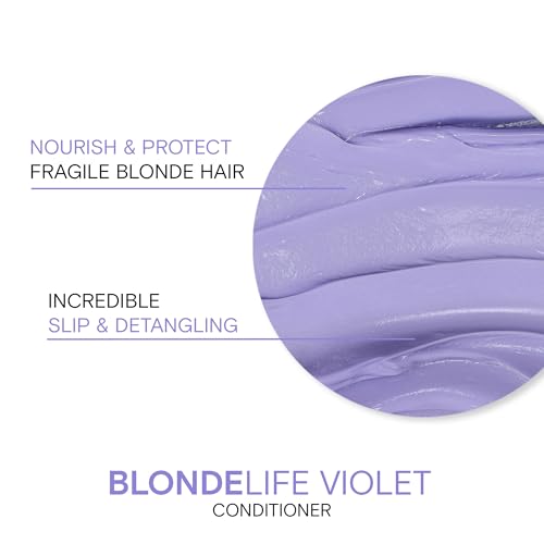 Joico Blonde Life Violet Shampoo and Conditioner | For Cool & Bright Blonde Hair | Neutralize Brassy Tones | Banish Yellow Tones | Boost Shine | Sulfate Free | With Monoi & Tamanu Oil