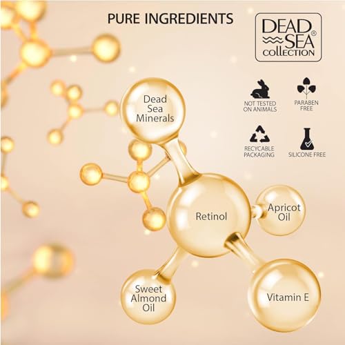 Dead Sea Collection Night Cream for Face with 2% Retinol, Dead Sea Minerals, and Vitamin E ? Anti Aging Nourishing Skin Care Moisturizer to Reduce Wrinkles (1.69 fl. oz)