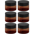 4 oz Amber Plastic Cosmetic Jars with Lids (6 Pack)
