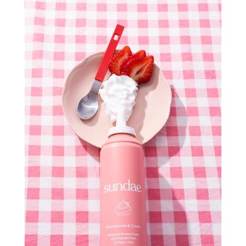 sundae Whipped Shower Foam Strawberries & Cream Foaming Body Wash 8.9 fl oz, 265ml