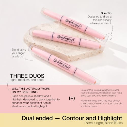 KimChiChic Effn Sculpt Dual-Ended Highlighter & Contour Stick Medium 02