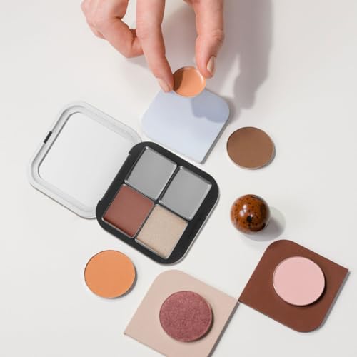 KALLORY Empty Eyeshadow Palette - 3-Grid Magnetic Makeup Container