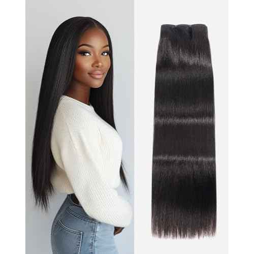15A Straight Bundles Human Hair Bundles Straight 100% Unprocessed Raw Vietnamese Human Hair Weave Bundles Human Hair Natural Black Color Long Service Life 16 Inch