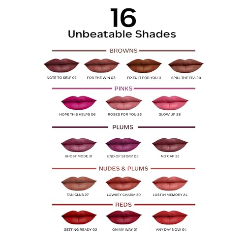 FACESCANADA Comfy Matte Liquid Lipstick - Note To Self, 10HR