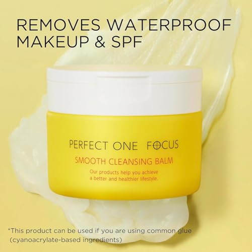 PERFECT ONE FOCUS Smooth Cleansing Balm Makeup Remover?Gentle Face Cleanser Makeup Cleansing Balm that Melts Away Makeup, Deep Pore Cleanser?Moisturizing Face Balm for All Skin Types, 2-Pack 75g x 2)
