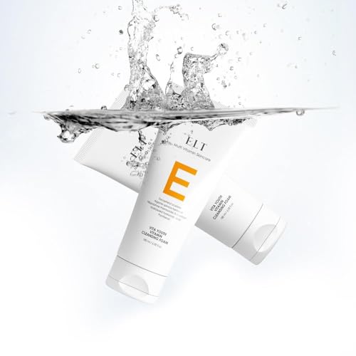 ELT Multi Vitamin Skincare Vita Youth Vitamin C Cleansing Foam, 6.08 fl oz - Brightening & Pore-Refreshing Cleanser for Glowing, Youthful-Looking Skin