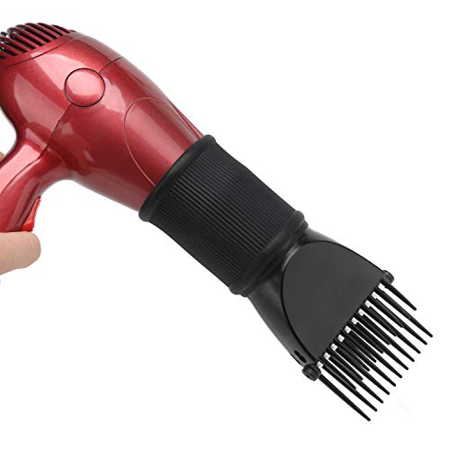 Segbeauty Blow Dryer Comb Attachment - Dual Teeth Black Brush