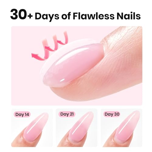Beetles 2-Piece Builder Gel Kit with Brush - Clear & Pink Nail Extension Gel