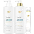 Dove Shampoo & Conditioner Set, Coconut & Hydration Flexible Hold Hairspray, Compressed Micro Mist ? Deep Moisture for Revitalizing Dry, Damaged Hair & Styling (3 Piece Set)