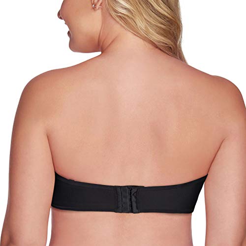 Vanity Fair Women's Beauty Back Smoothing Strapless Bra, 4-Way Stretch Fabric, Lightly Lined Cups up to H, 2 Pack-Beige/Black, 42G