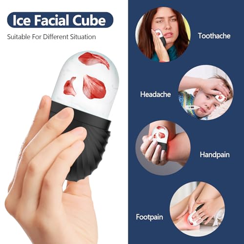 Ice Roller for Face & Eyes | Silicone Reusable Facial Roller