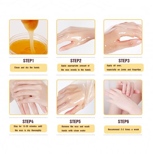 Honey Milk Hydrating Peel-Off Hand Wax Mask for Dry Hands - 2 Pack