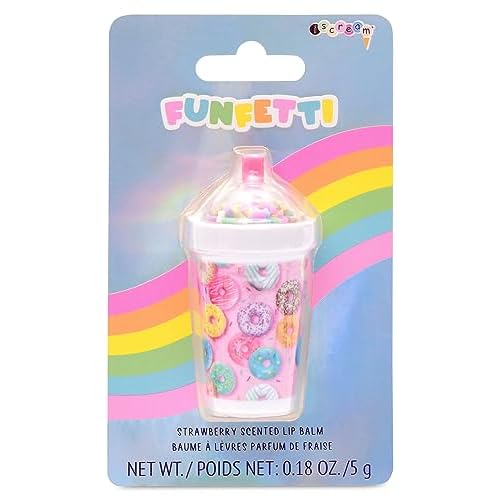 iscream Yummy Milk Shake Shaped Strawberry Scented Lip Balm