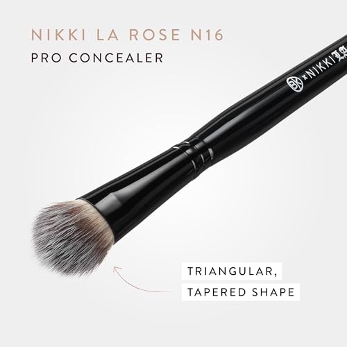 BK BEAUTY - NIKKI LA ROSE N16 PRO CONCEALER BRUSH ? Precision Blending for Under-Eye & Spot Concealing, Flawless Coverage Without Streaks