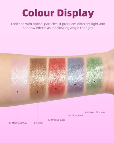Duochrome Plum Blue Glitter Eyeshadow Palette