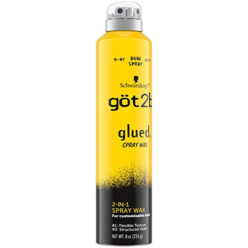 Got2B Glued Spray Wax with 2-in-1 Dual Nozzle, 8 oz (Pack of 3)