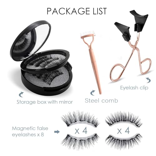 Magnetic Eyelashes 3D Natural Look False Lashes No Glue